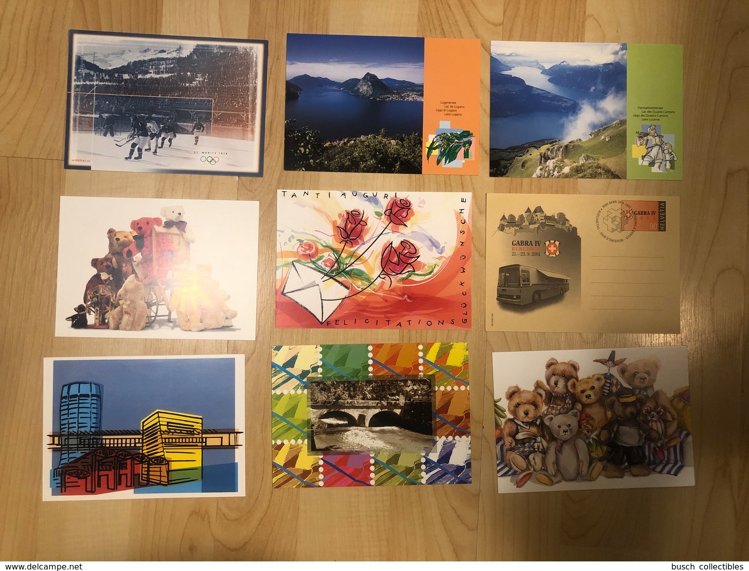 Suisse Schweiz Switzerland 91 entiers postaux Ganzsachen Stationneries Tintin Olympic Games Space Journée du timbre