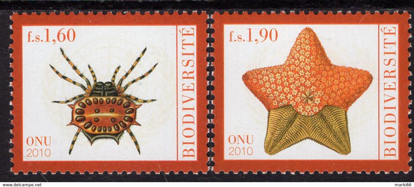 United Nations - Geneva - 2010 - Biodiversity - Mint Stamp Set - Neufs