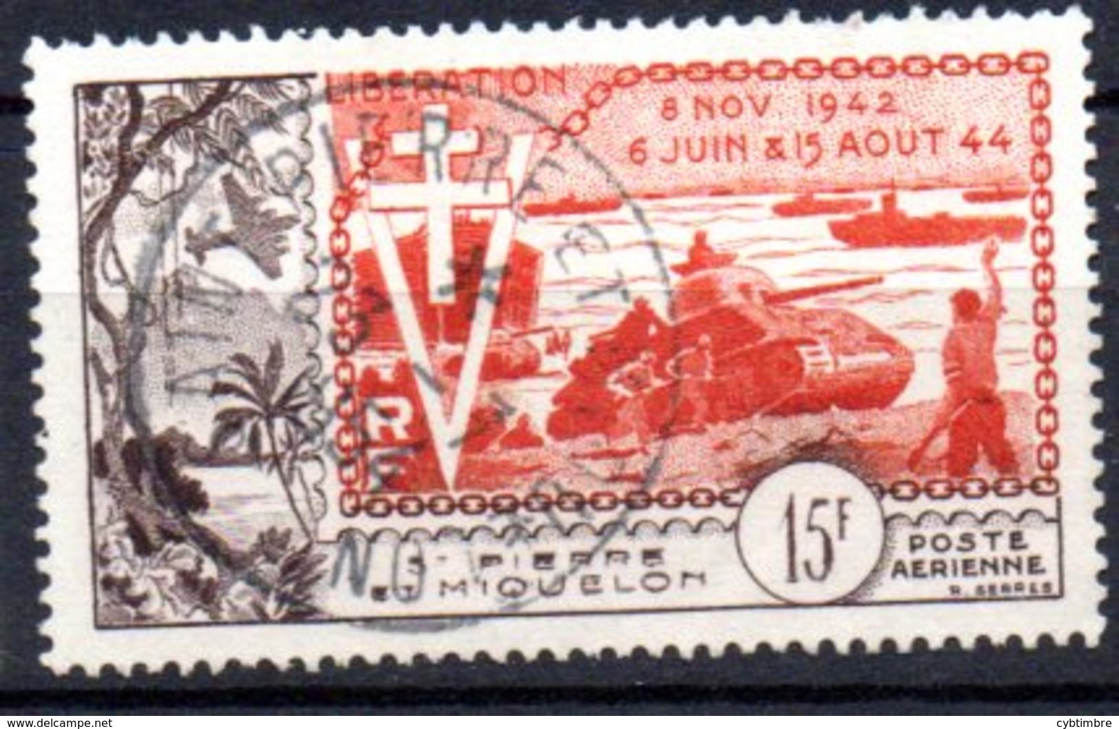 Saint Pierre Et Miquelon: Yvert N° A 22°; Libération - Gebraucht