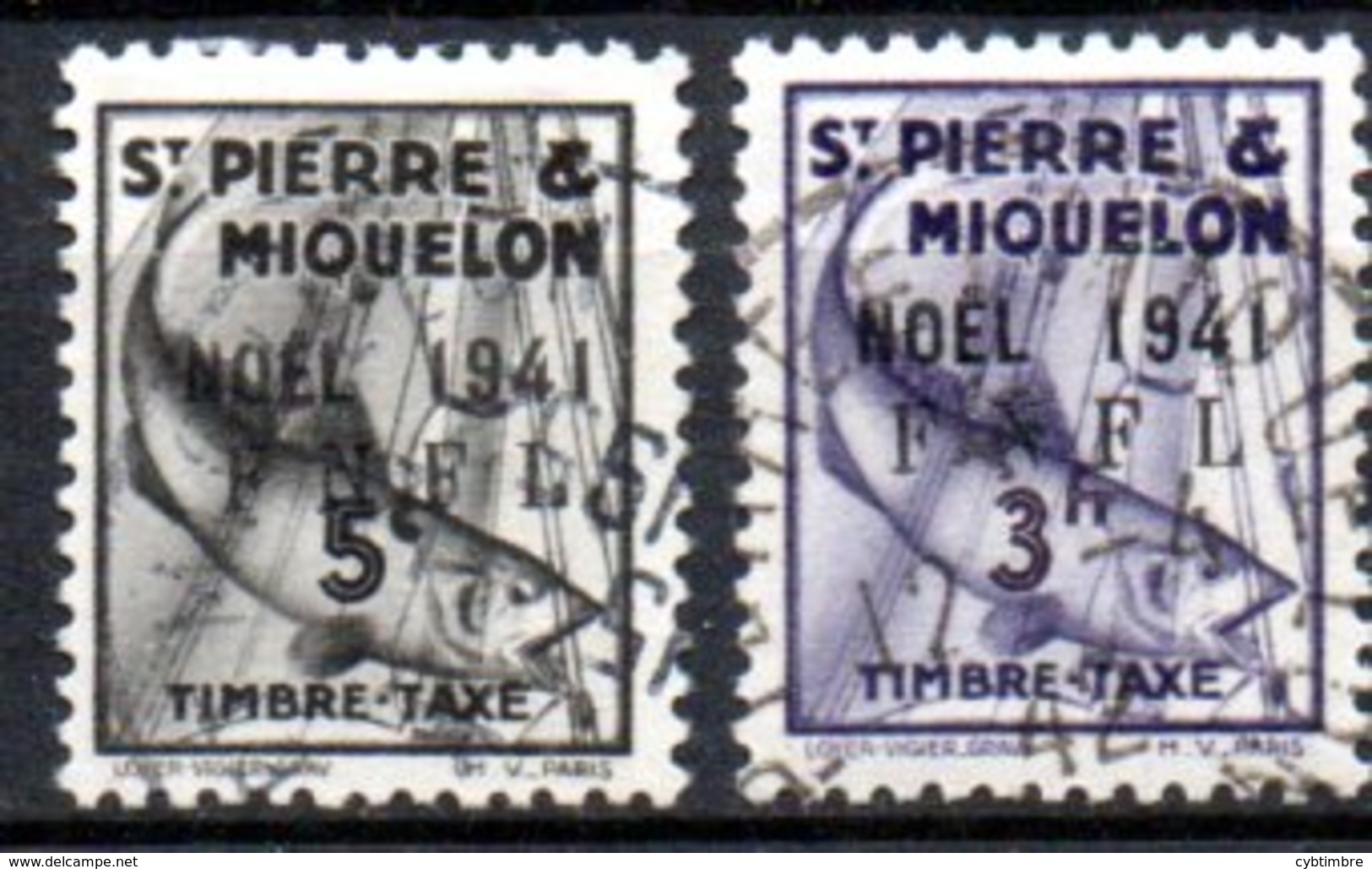 Saint Pierre Et Miquelon: Yvert Taxe N° 42 Et 51°; Morue; 2 Valeurs - Strafport