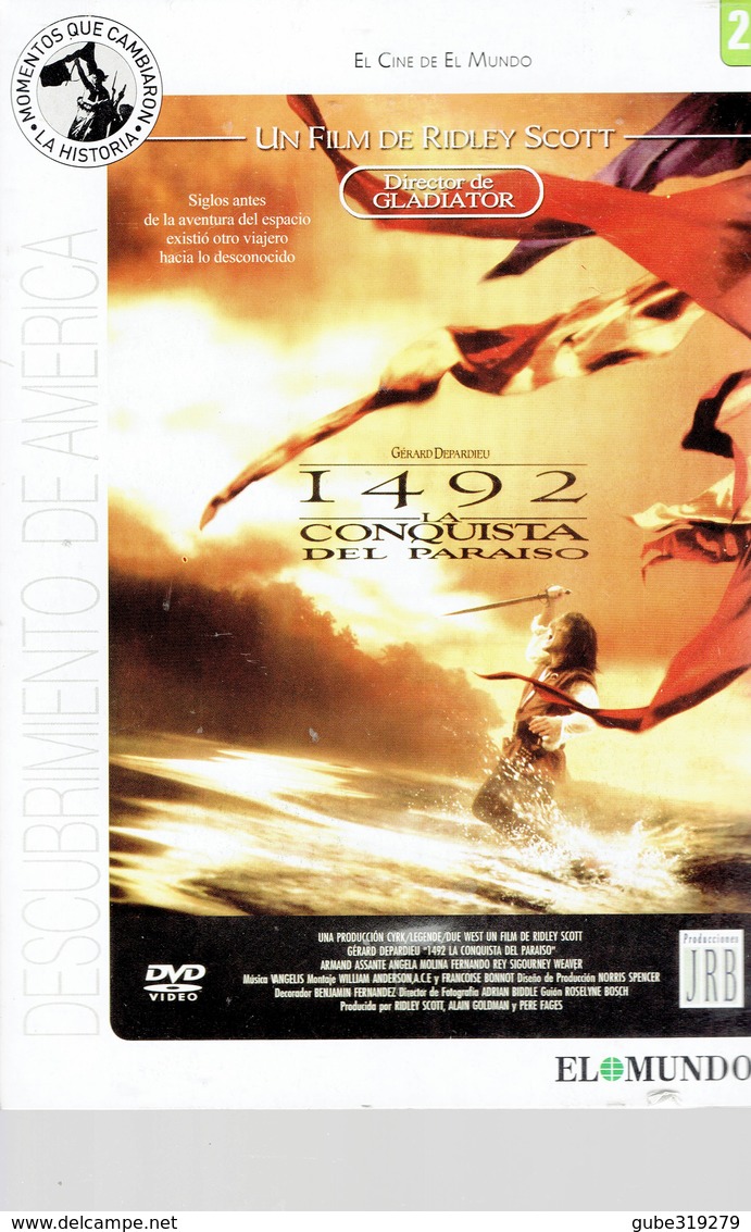 CINEMA DVD - FRANCE SPAIN  1992 - 1492 CONQUISTA DEL PARAISO -PARADISE CONQUEST   - GERARD DEPARDIEU  ARMANDE ASSANTE AN - Historia