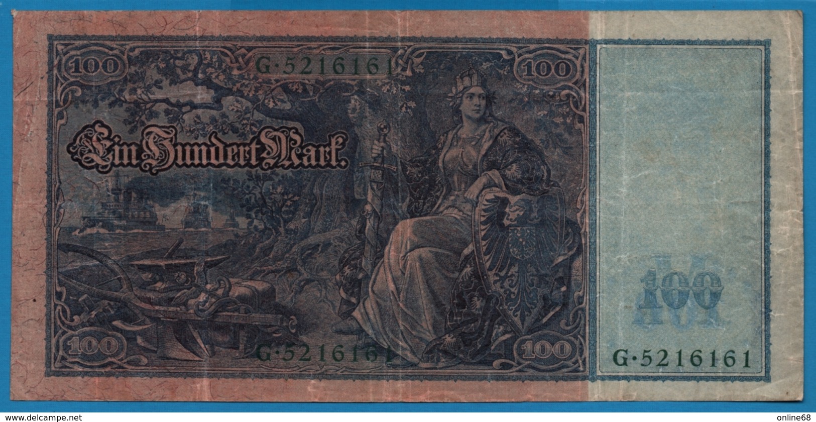 DEUTSCHES REICH 	100 Mark	21.04.1910	# G.5216161 P# 43 - 100 Mark