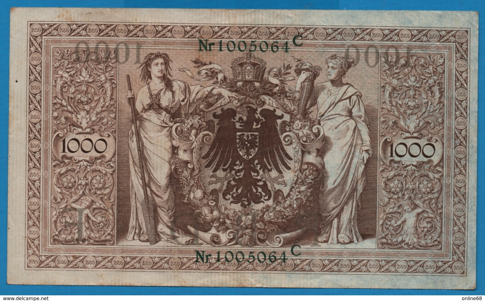 DEUTSCHES REICH 	1000 Mark 	21.04.1910	# 1005064C  P# 45b - 1000 Mark