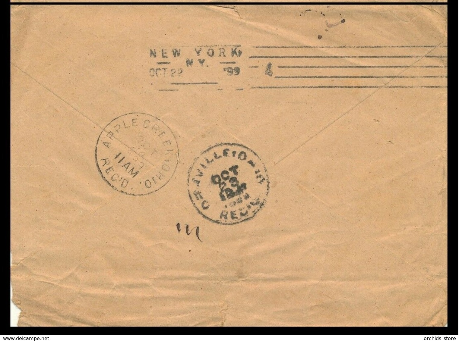 E1120 - LEBANON - SAIDA 1899, NICE & SCARCE OTTOMAN COVER OHIO - USA - Libanon