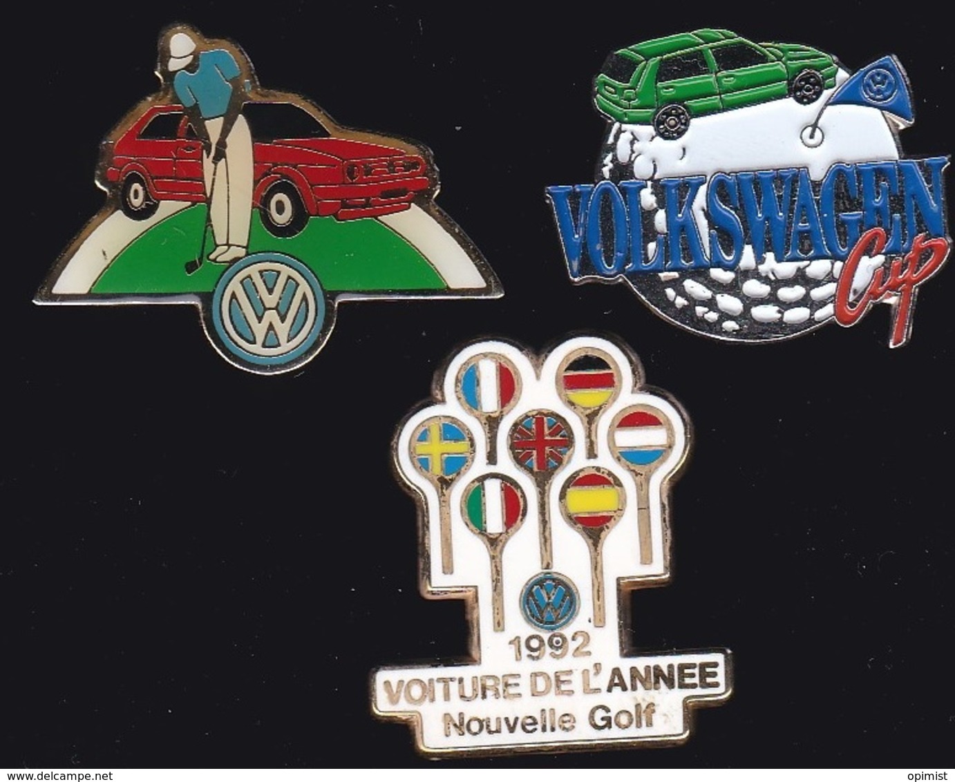 64111-lot De 3 Pin's.Volkswagen.Golf..Automobile. - Volkswagen