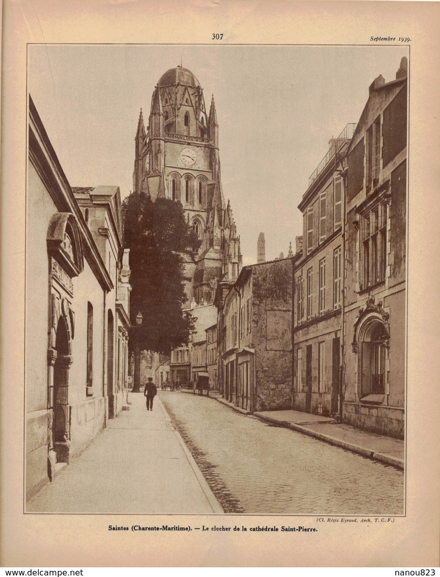 REVUE DU TOURING CLUB DE FRANCE 538 1939 ROCHECOURBON SAINTES ST PORCHAIRE SAVINIEN FENIOUX HONFLEUR HENNEBONT BENOIST