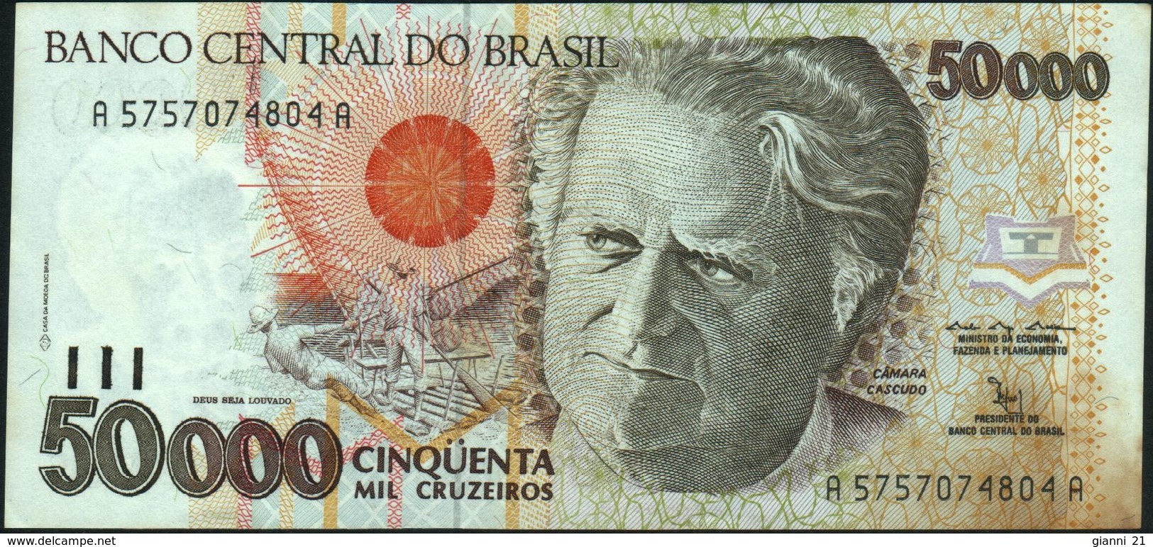 BRAZIL - 50.000 Cruzados Nd.(1991-1993) AU P.234 - Brasile