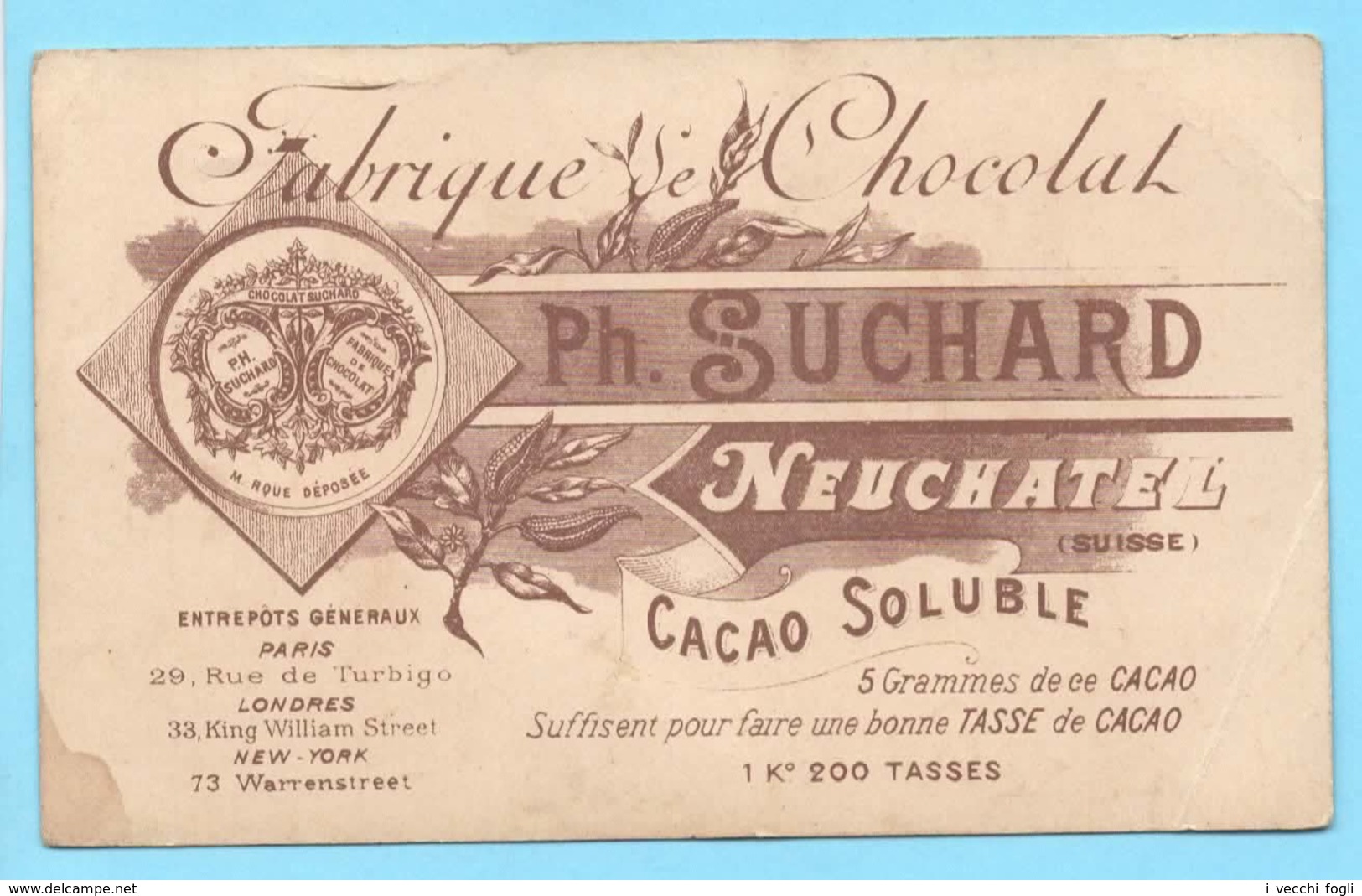 Jolie Chromo Chocolat Suchard. Rébus. A L'époque De...les...Série 45. - Suchard