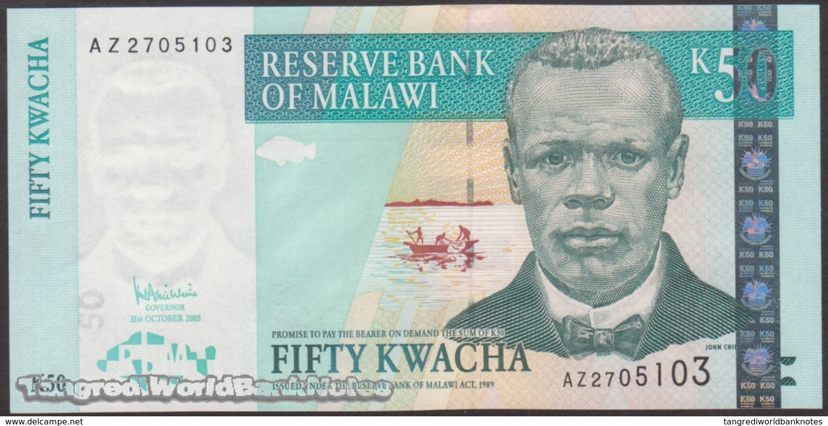 TWN - MALAWI 53a - 50 Kwacha 31.10.2005 Prefix AZ UNC - Malawi