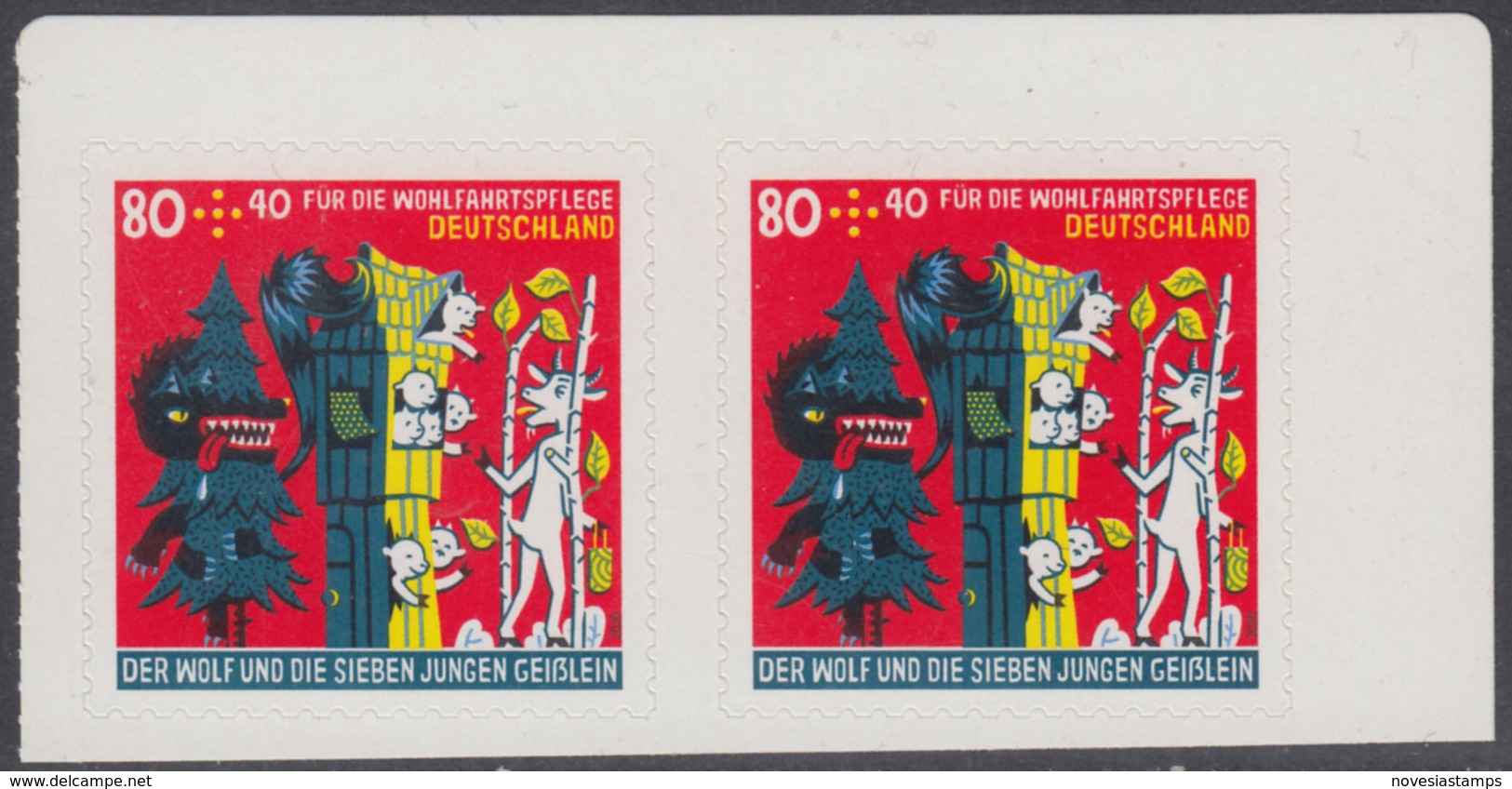 !a! GERMANY 2020 Mi. 3526 MNH Horiz.PAIR From Booklet (self-adhesive / -b-) - Fairy Tale Of Brothers Grimm - Unused Stamps