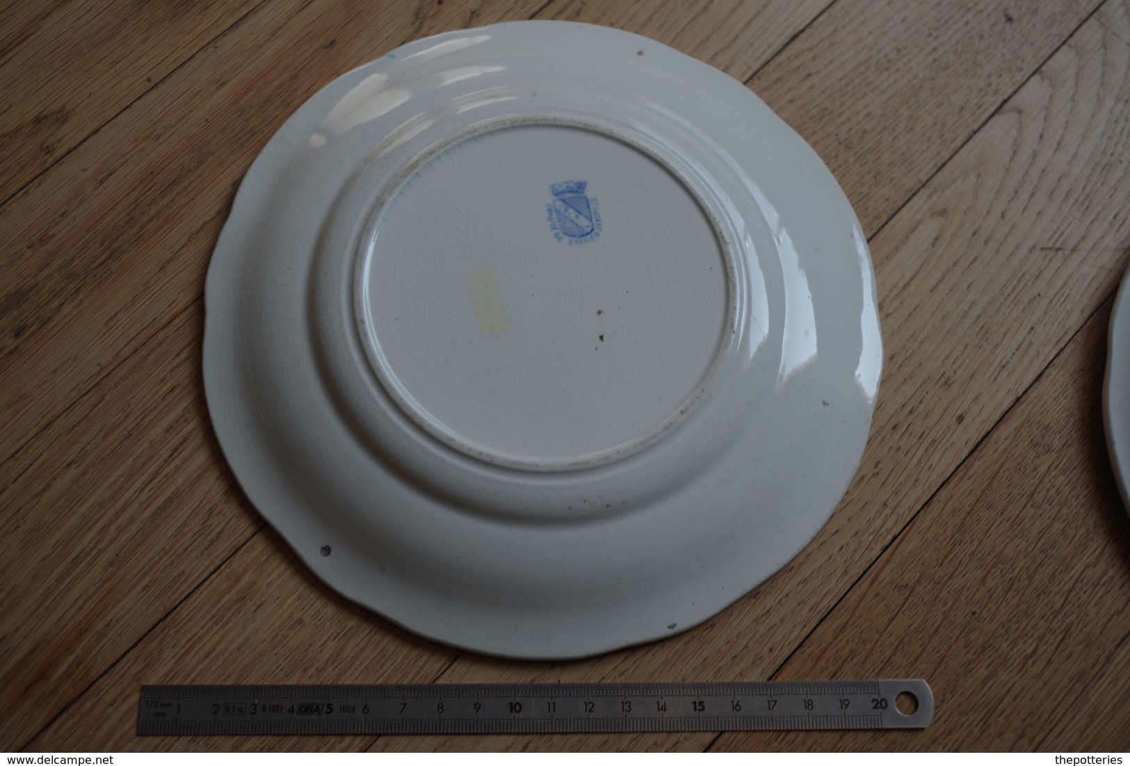 X Assiette Plate Platte  Plaat  Placa  Décalco  Sarreguemines  Avant 1920 Vin Humour Porcelaine Opaque Marque Avant 1920 - Sarreguemines (FRA)
