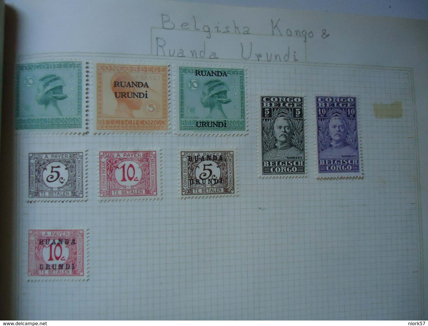 RUANDA -URUNDI  STAMPS ON PAPERS MLH - Altri & Non Classificati