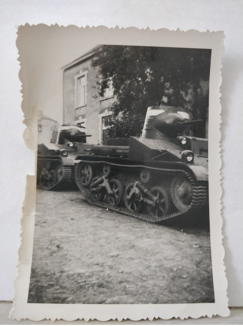 Photo. Belgique 1940. Char, Tank. 9x6.5cm - Krieg, Militär