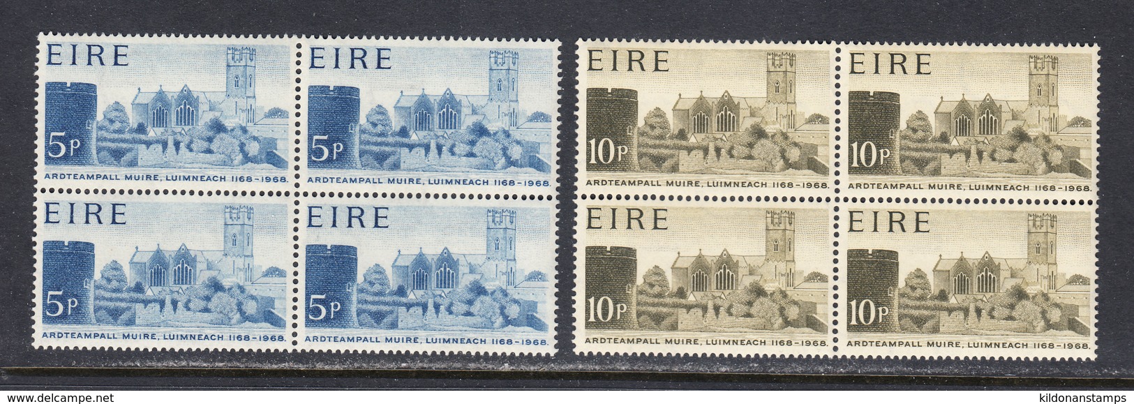 Ireland 1968 Mint No Hinge, Blocks, Sc# 244-245, SG , Yt 205-206 - Neufs