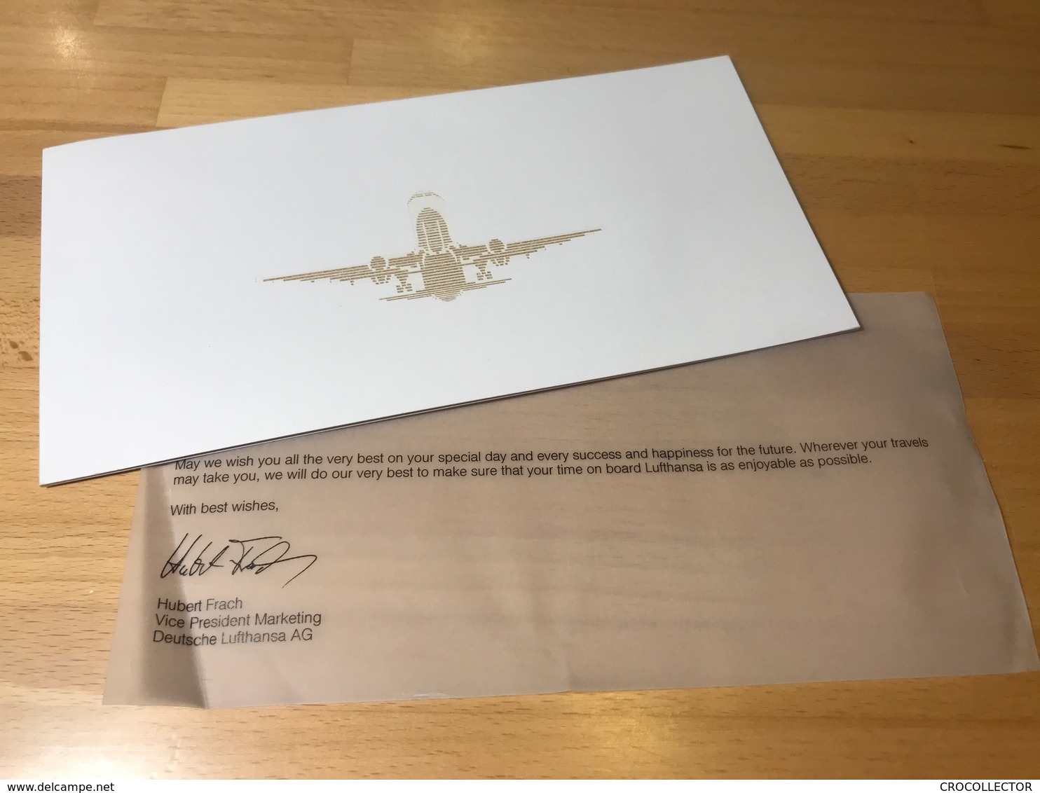 LUFTHANSA BIRTHDAY GREETING CARD FOR GOLD SENATOR CARD HOLDERS - Giveaways