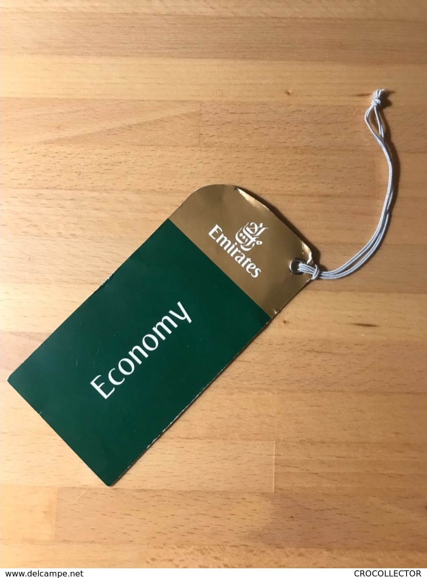 EMIRATES AIRLINES ECONOMY CLASS BAGGAGE TAG SECURITY LABEL - Étiquettes à Bagages