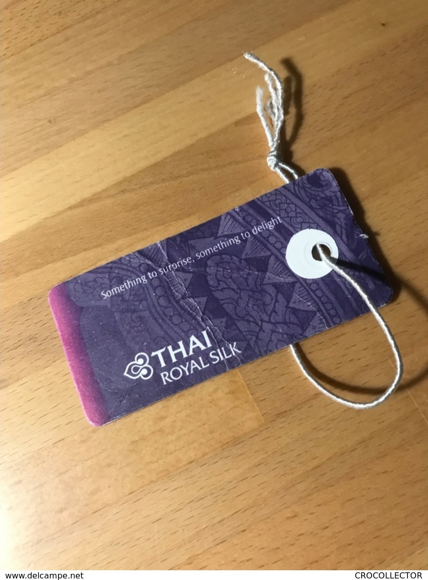 THAI AIRWAYS ROYAL SILK BUSINESS CLASS BAGGAGE TAG SECURITY LABEL - Etiquetas De Equipaje