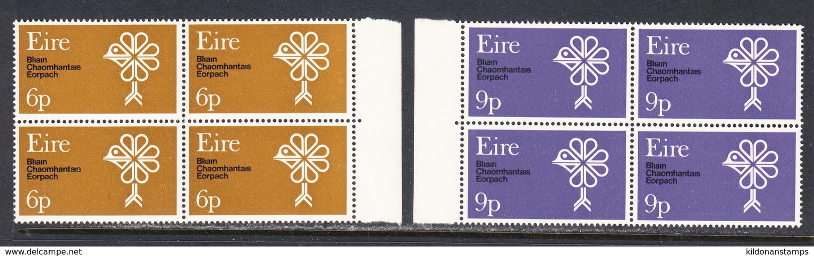Ireland 1970 Mint No Hinge, Blocks, Sc# 277-278, SG , Yt - Ungebraucht