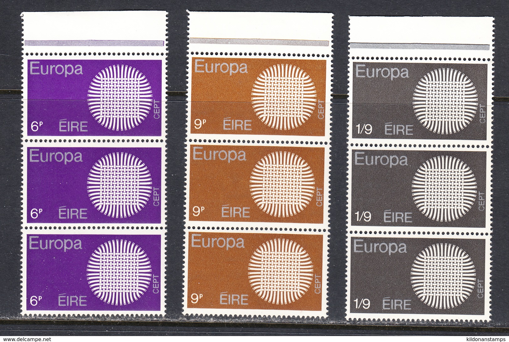 Ireland 1970 Europa, Mint No Hinge, Sc# 279-281, SG , Yt - Ungebraucht