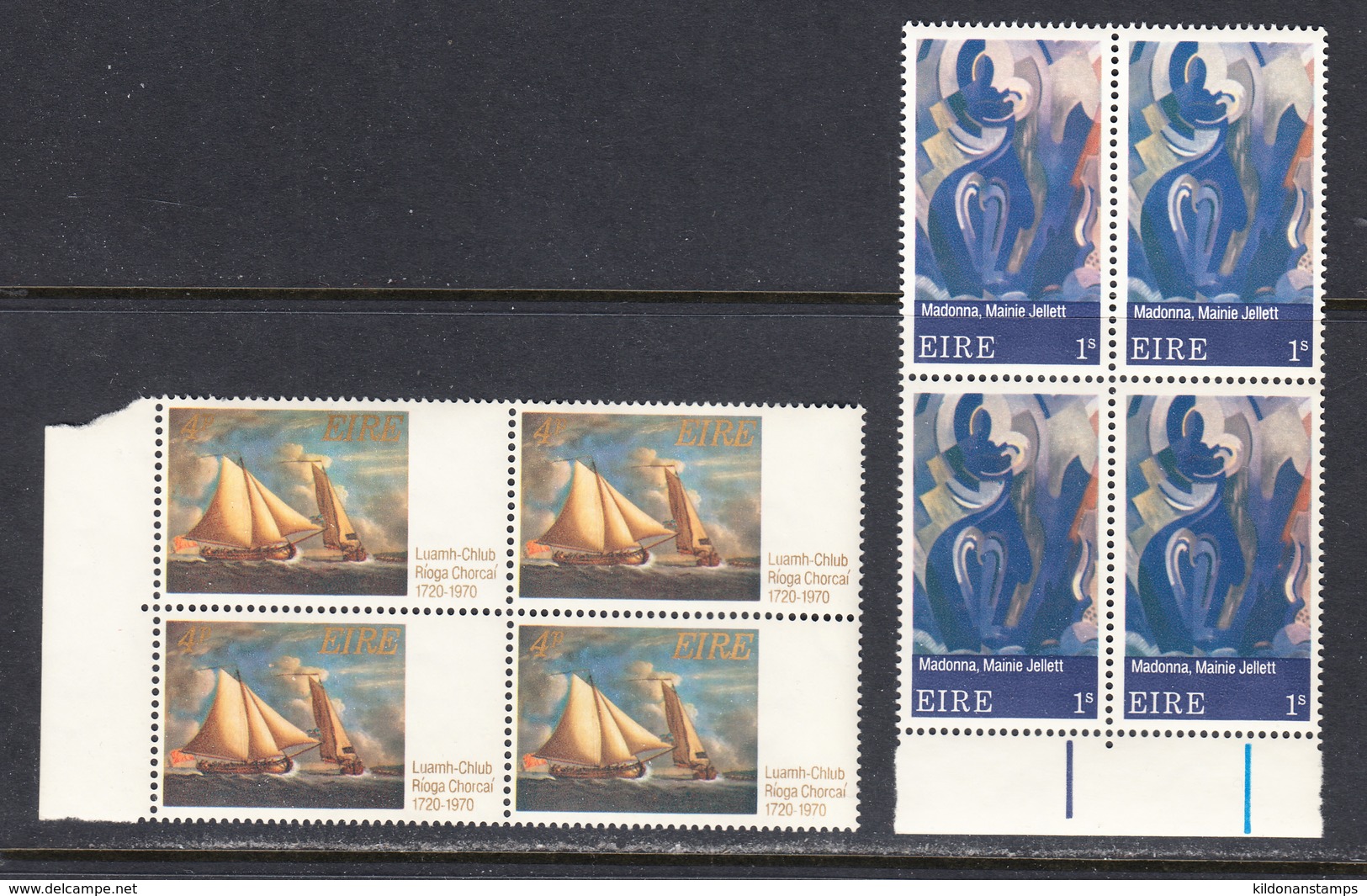 Ireland 1970 Mint No Hinge, Blocks, Sc# 282-283, SG , Yt - Unused Stamps