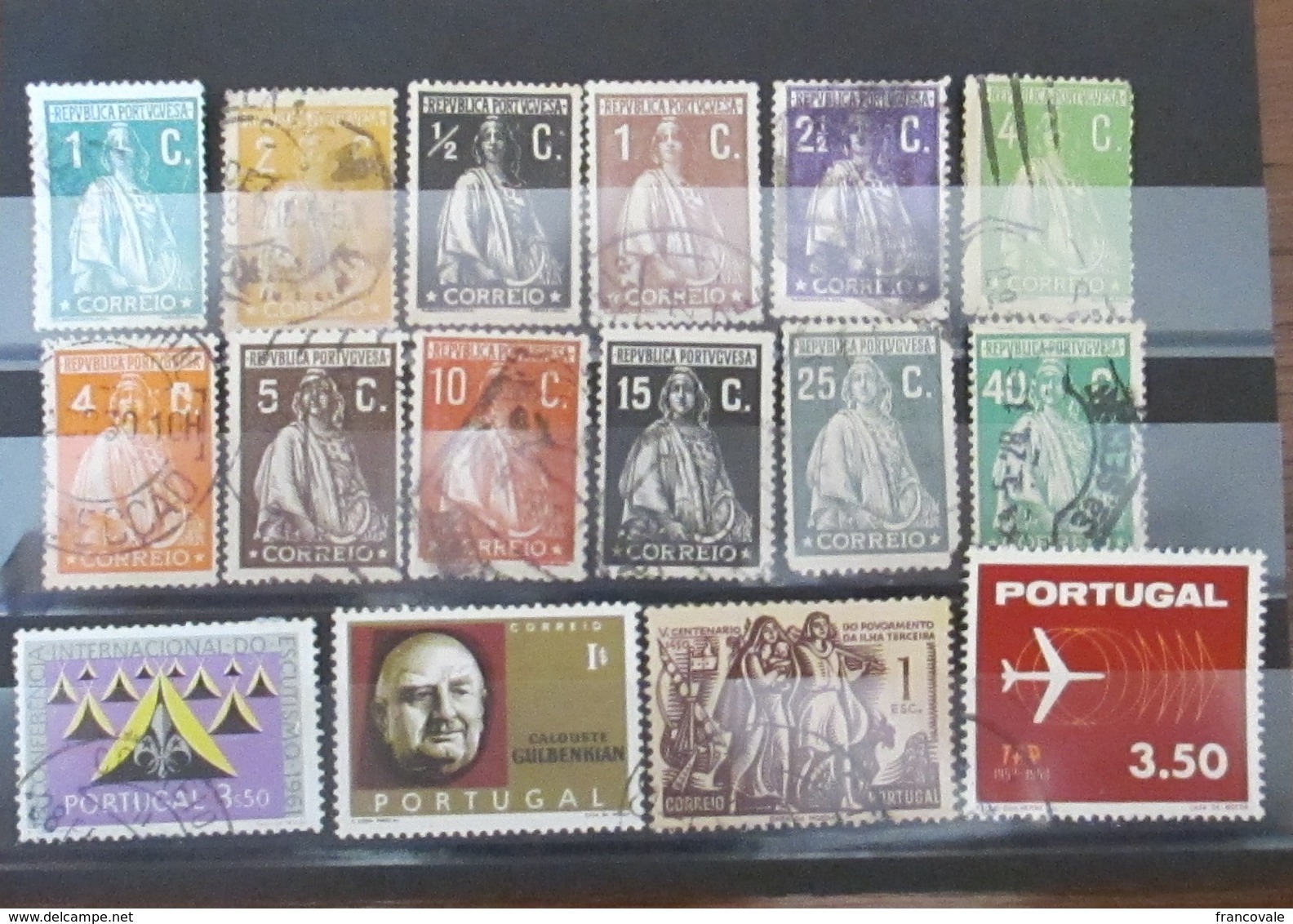 Portogallo Portugal 1912 - 1965 Lot 16 Used Stamps Various Ceres Gulbenkian Aereo Tap - Collections