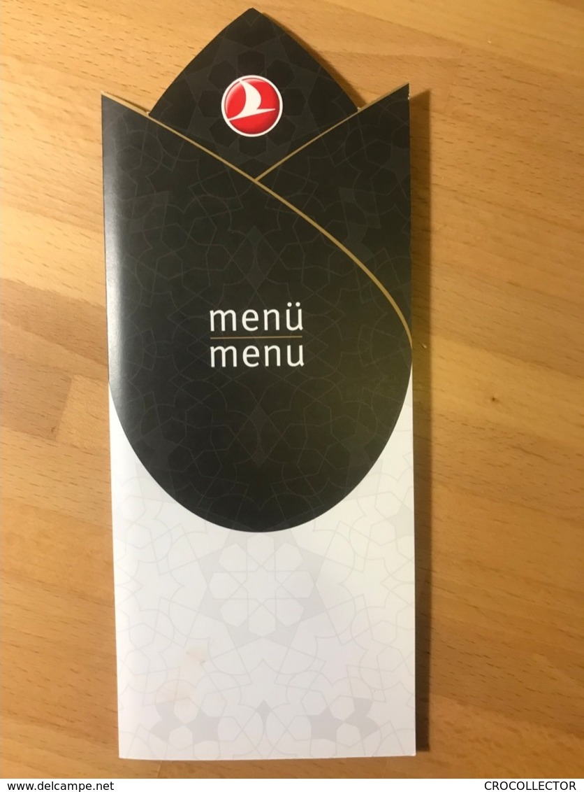 TURKISH AIRLINES BUSINESS CLASS MENU MK_NT_INT_HM_GD_GID_ROT3 - Menu Cards