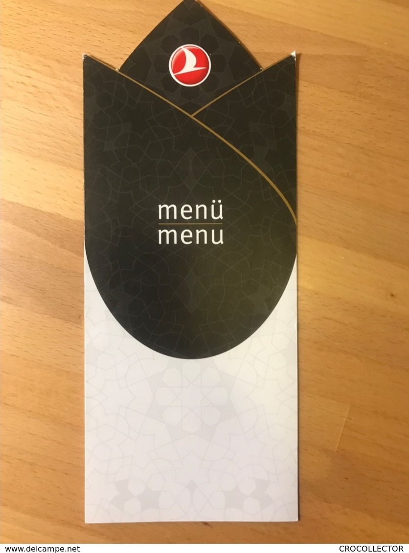 TURKISH AIRLINES BUSINESS CLASS MENU MK_NC_INT_YC_GD_GID_ROT2 - Menükarten