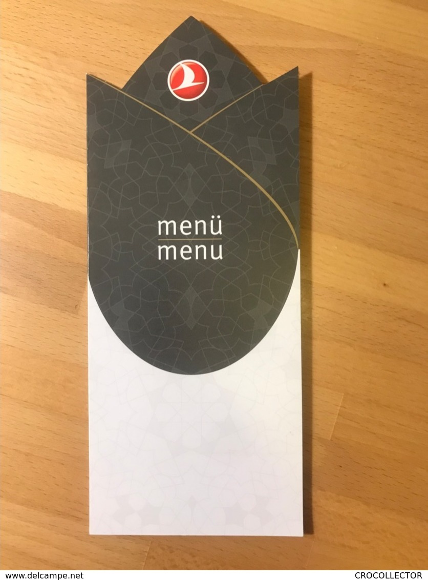 TURKISH AIRLINES BUSINESS CLASS MENU MK_NC_INT_YC_GD_GID_ROT4 - Menu Cards