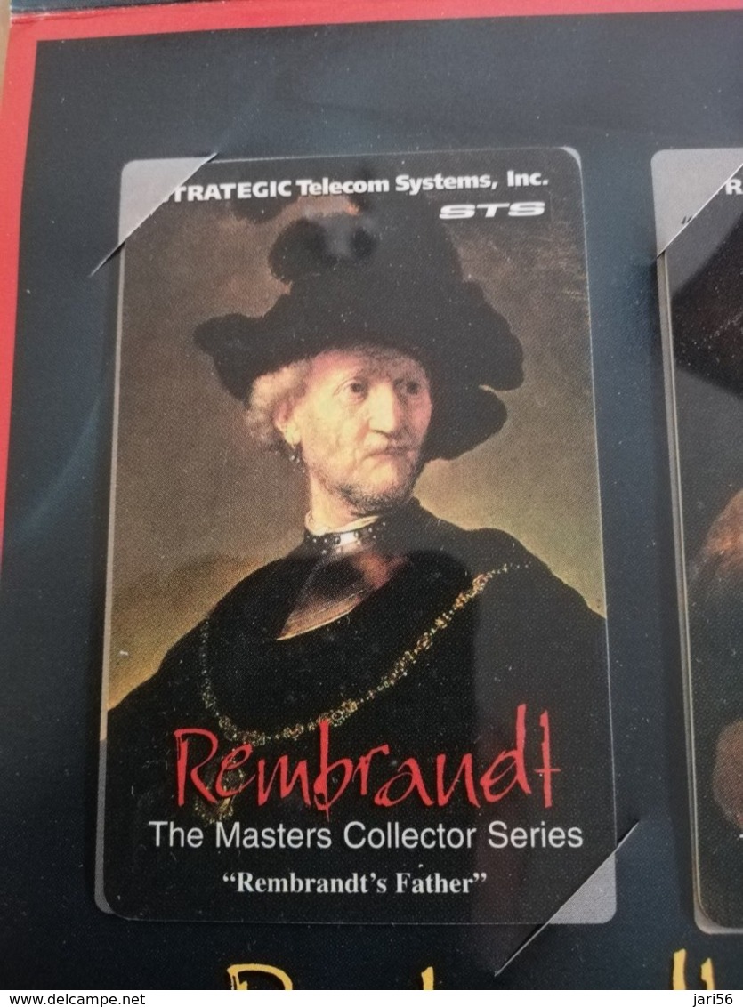 UNITED STATES  THE MASTERS COLLECTOR CARD SERIES REMBRANDT 3 CARDS   MINT   LIMITED EDITION ** 1395** - Colecciones