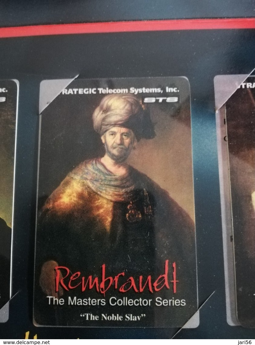 UNITED STATES  THE MASTERS COLLECTOR CARD SERIES REMBRANDT 3 CARDS   MINT   LIMITED EDITION ** 1395** - Collezioni