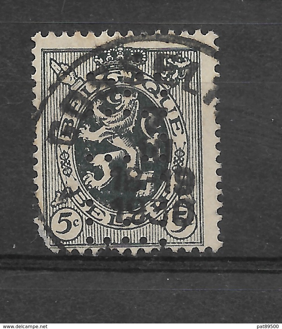 BELGIQUE PERFORE Oblitéré  "  E T R "  YT  279 De 1929  //défaut Un Coin Abimé Soldé - 1909-34