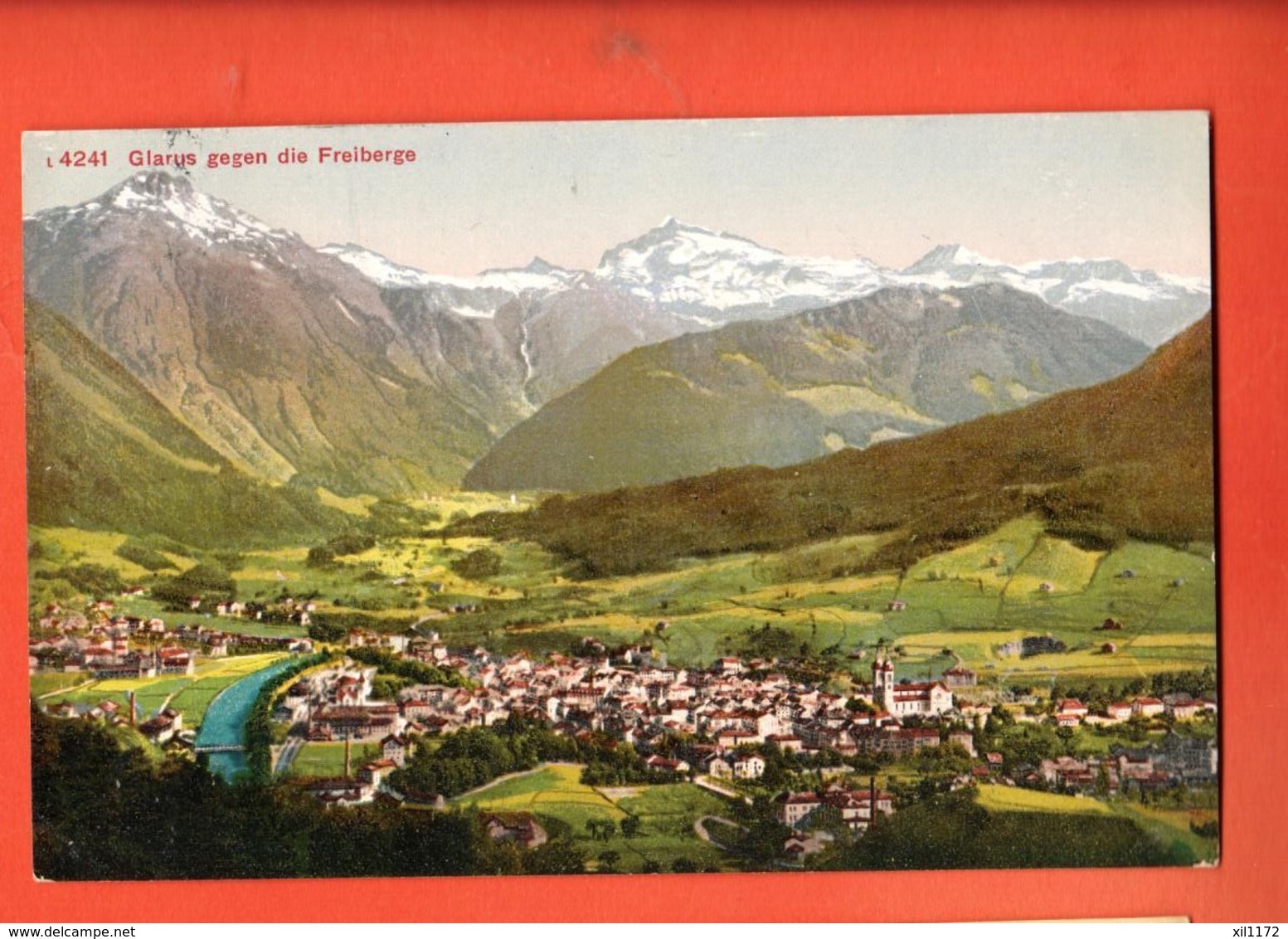 DJR-10  Glarus Gegen Die Freiberge. Gelaufen 1912. Photoglob 4241 - Other & Unclassified