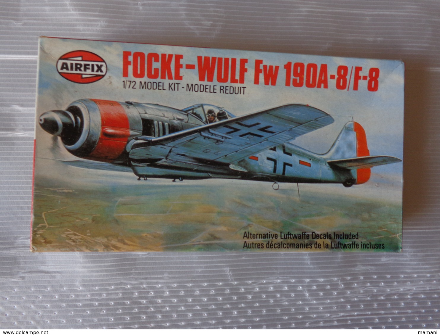 Maquette Avion Militaire-en Plastique-1/72 Airfix Focke Wulf Fw  190 A-8    Ref 02063 - Vliegtuigen