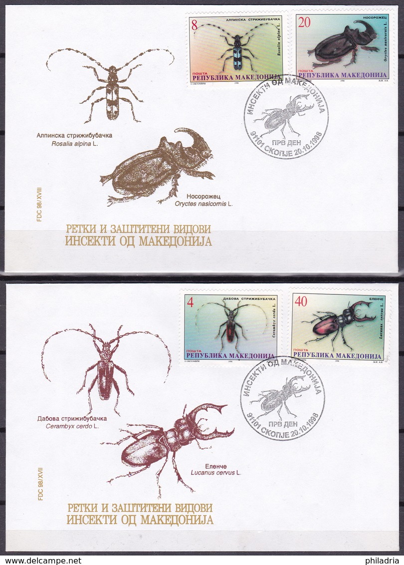 Macedonia, 1998, Insects, FDC - Altri & Non Classificati