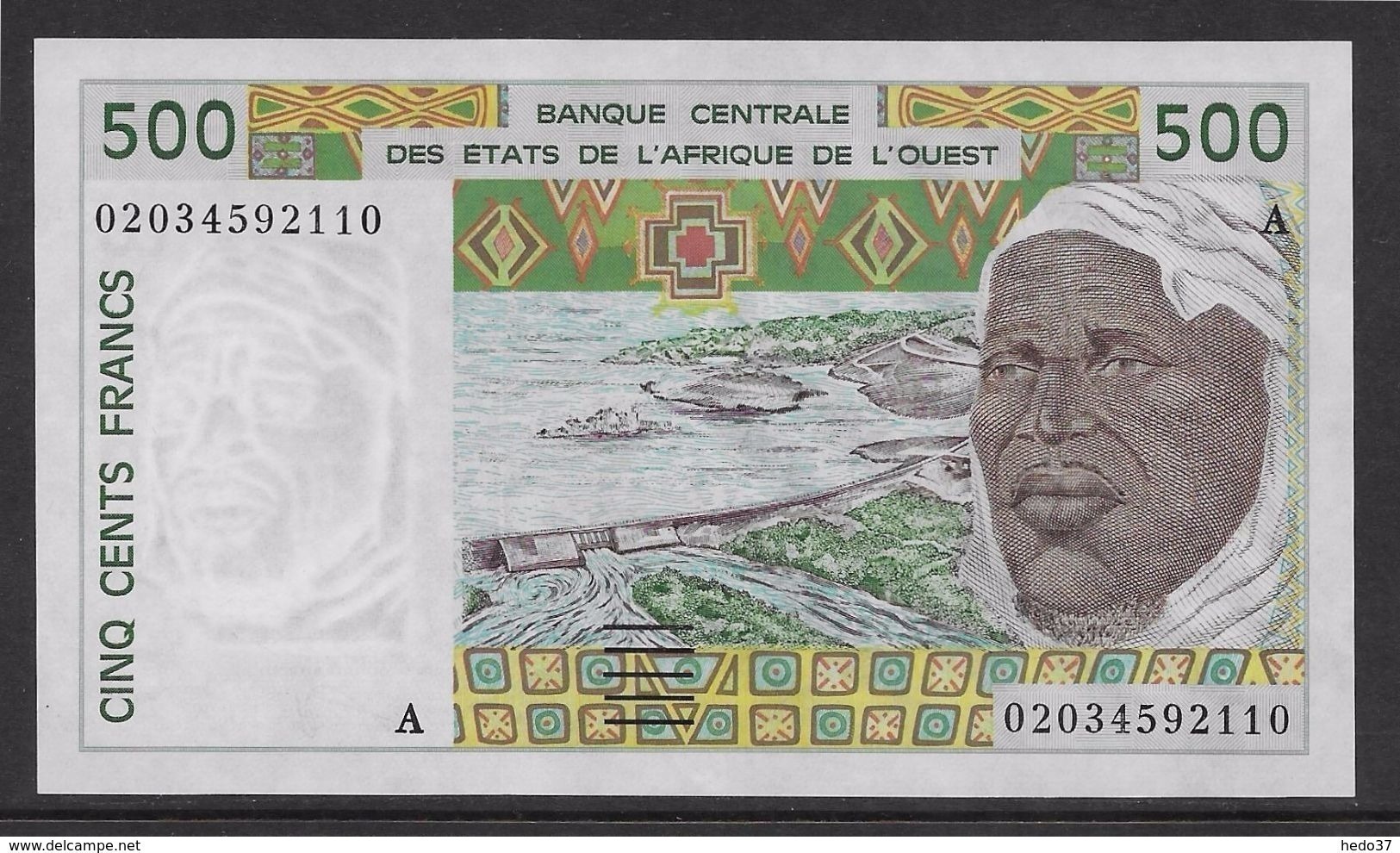 Côte D'Ivoire - 500 Francs - 2002  - Pick N°110Am - Neuf - Côte D'Ivoire