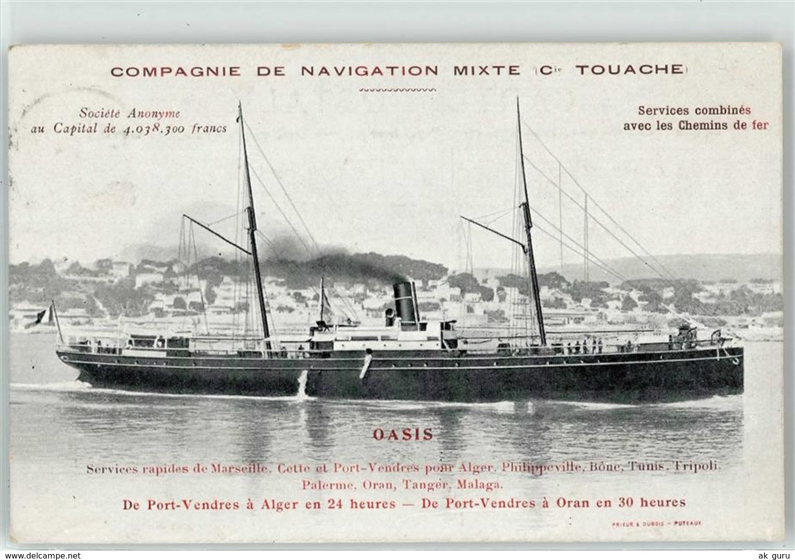 52942037 - Schiff Oasis Compagnie De Navigation Mixte Cie Touache - Cargos
