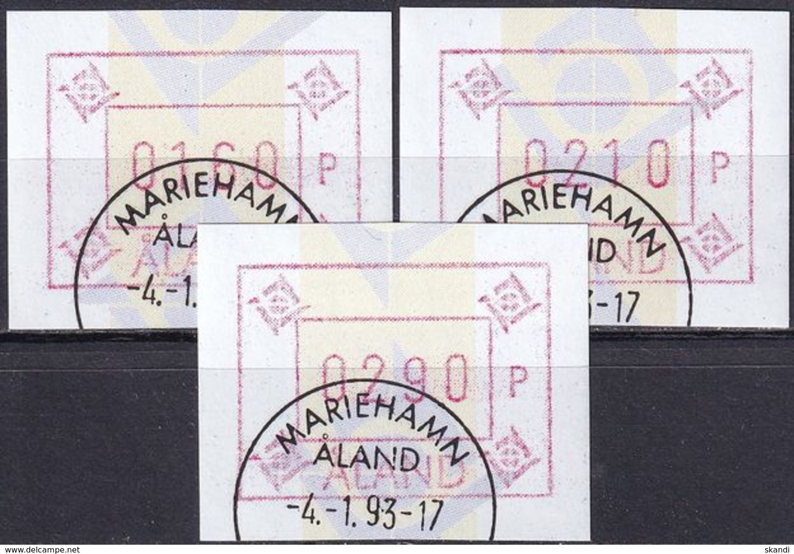 ALAND 1993 Mi-Nr. ATM 5 Automatenmarken O Used - Aus Abo - Aland