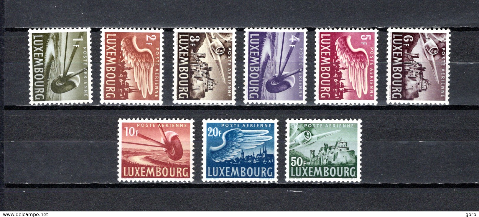 Luxemburgo   1946  .-   7/15   Aéreos    *    (  C/charniere   ) - Nuevos