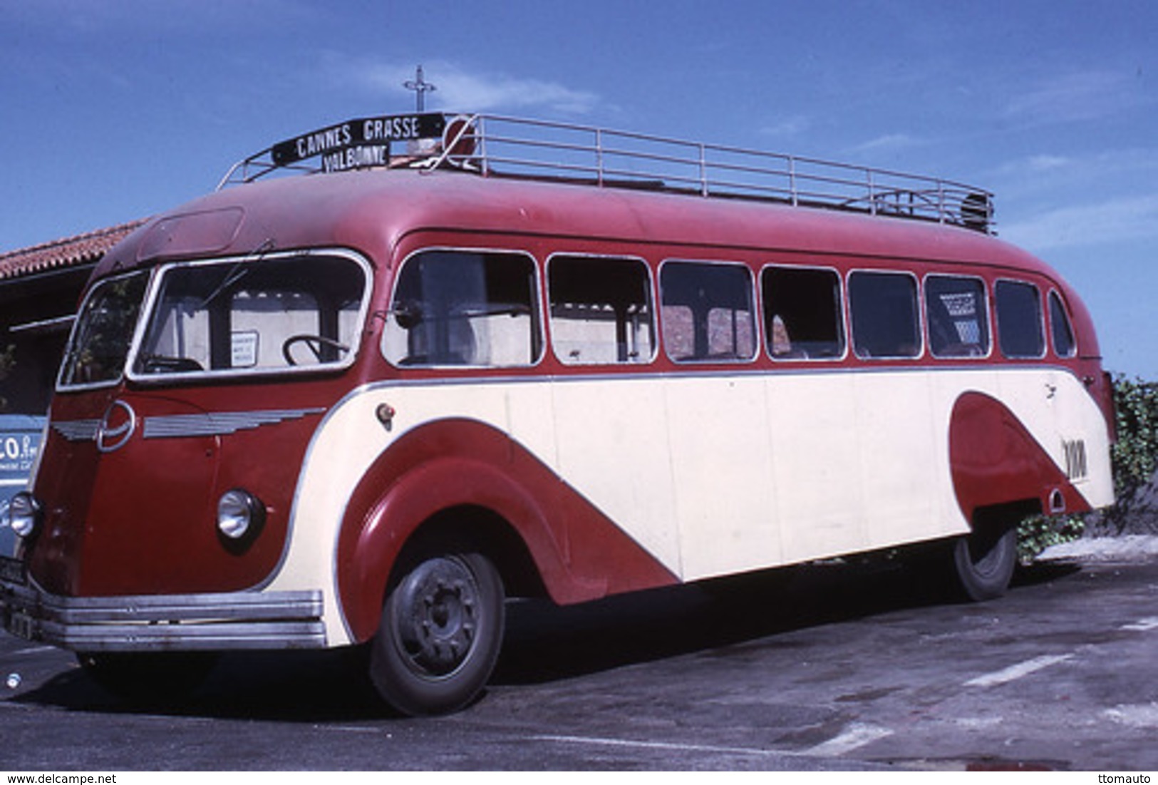 Ancien Autobus ISOBLOC  -  Ligne Cannes-Grasse-Valbonne En 1967  -  15x10cm PHOTO - Buses & Coaches