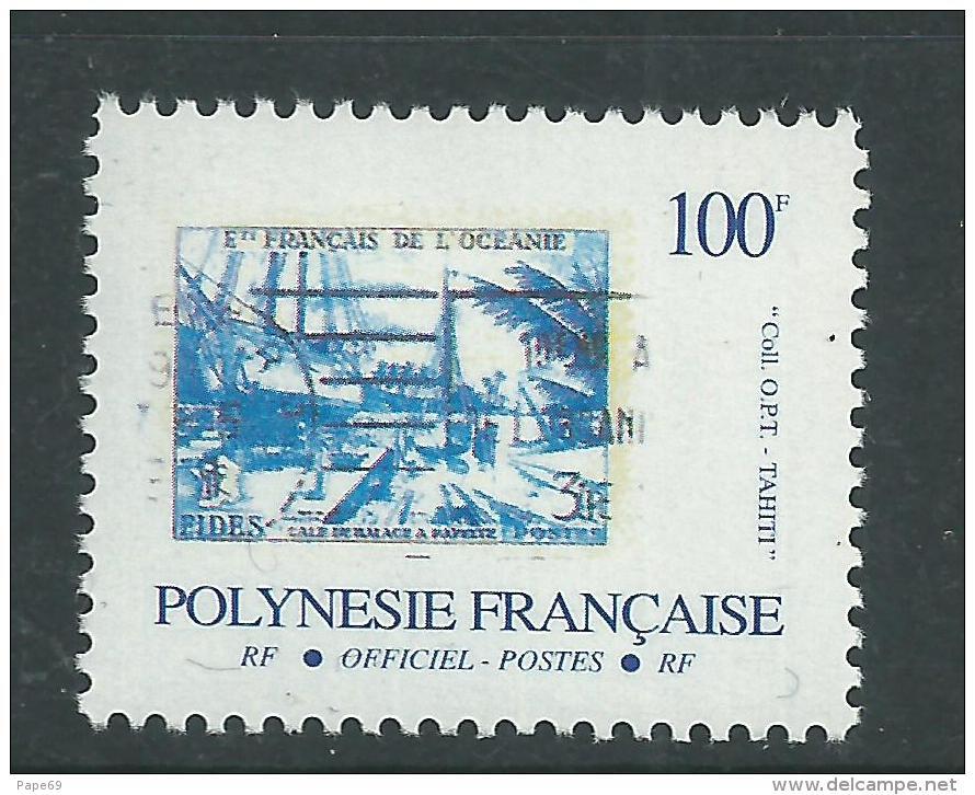 Polynésie Service N° 24a XX  :  Timbres Et Cachets Sur Timbres : 100 F. Dent 131/2 X 13  Sans Charnière, TB - Service
