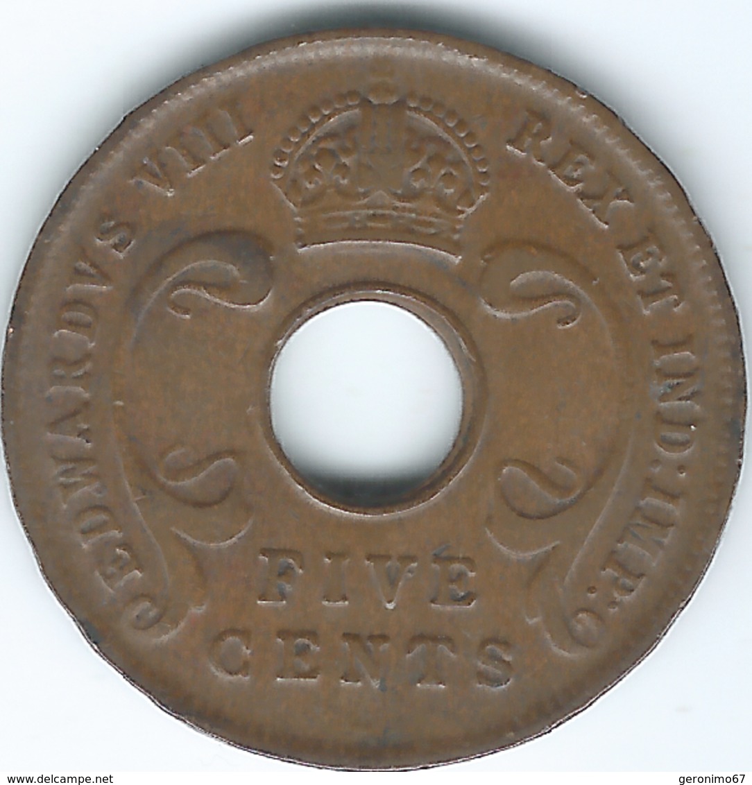 East Africa - Edward VIII - 1936 - 5 Cents - KM23 - Colonie Britannique