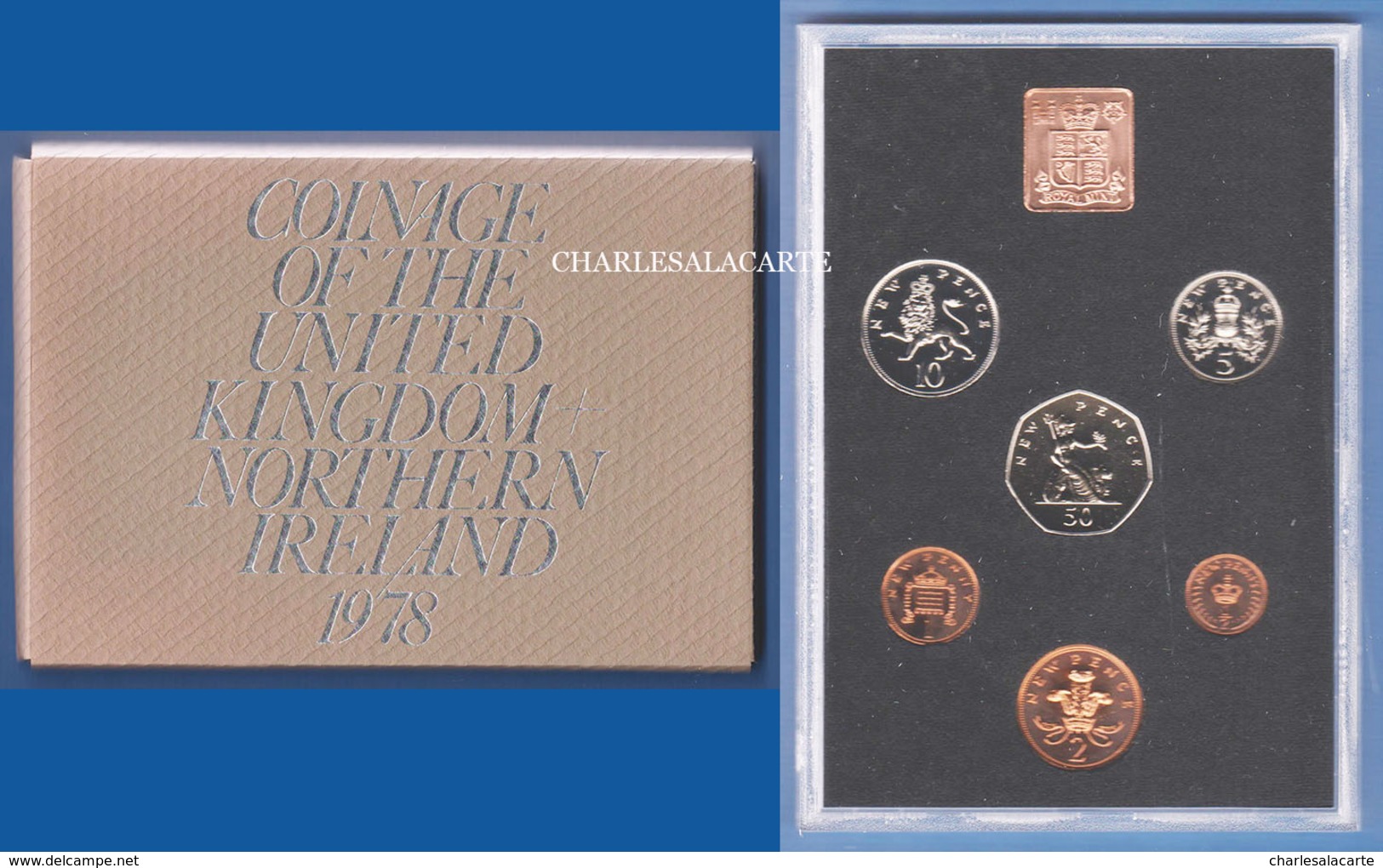 GREAT BRITAIN 1978  COINAGE OF THE U.K. & N.I. ORIGINAL FOLDER  VERY FINE CONDITION - Mint Sets & Proof Sets