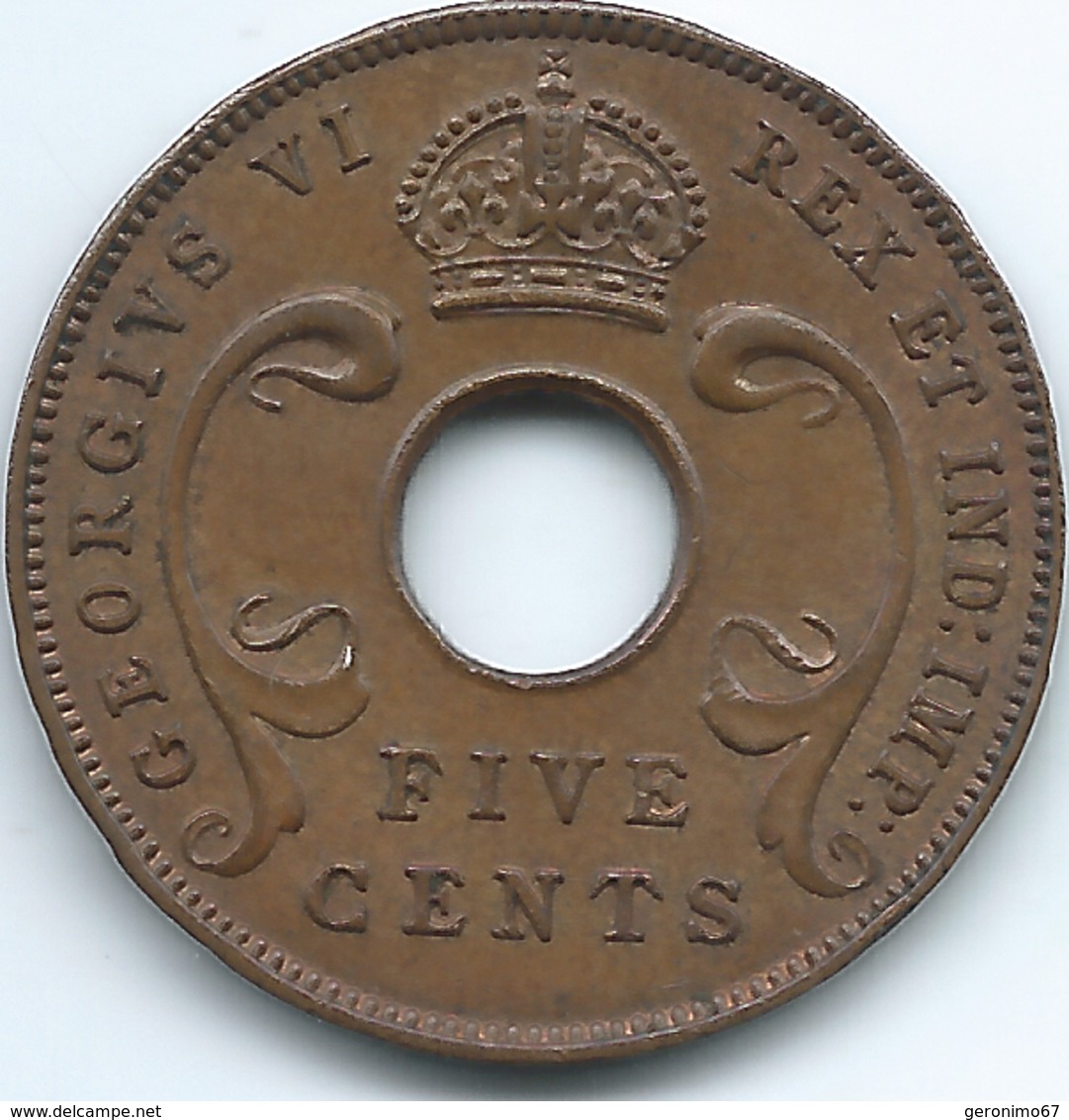 East Africa - George VI - 5 Cents - 1942 - KM25.2 - Colonia Británica