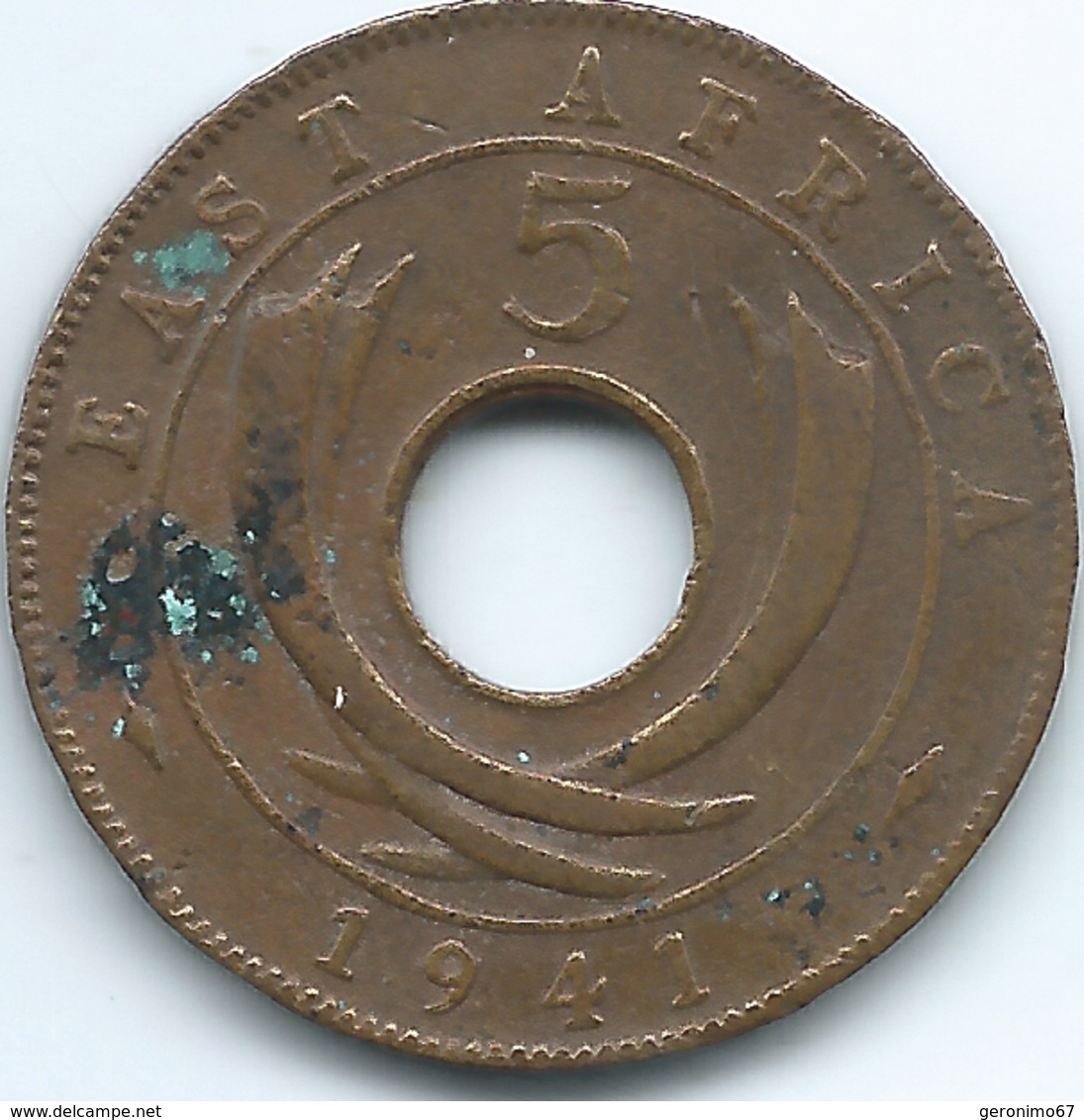 East Africa - George VI - 5 Cents - 1941 - KM25.1 - Colonia Britannica