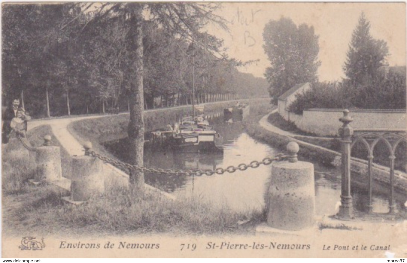 Environs De Nemours SAINT PIERRE LES NEMOURS Le Pont Et Le Canal ( Angle Grignoté En Bas à Droite Et Plié De Haut En Bas - Saint Pierre Les Nemours