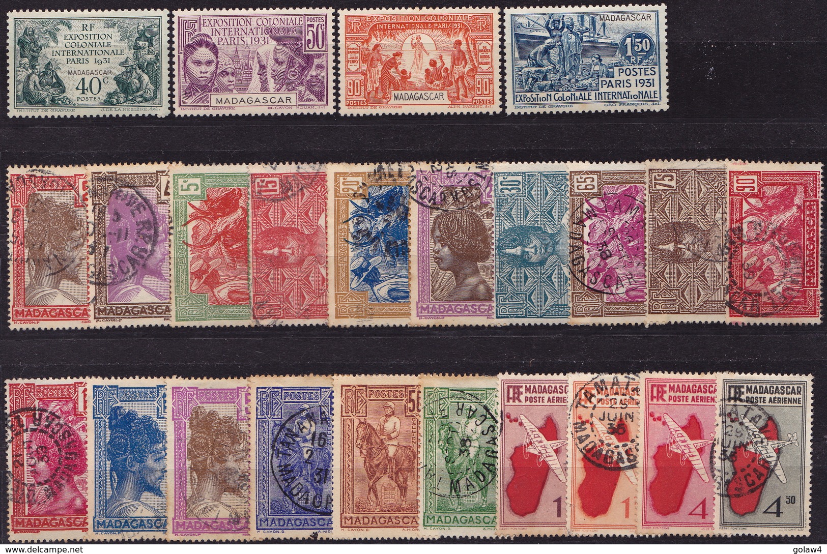 20916# MADAGASCAR Entre N°179 & PA 7* & Oblitéré NON COMPTE 182 184 COTE 30.30€ - Used Stamps