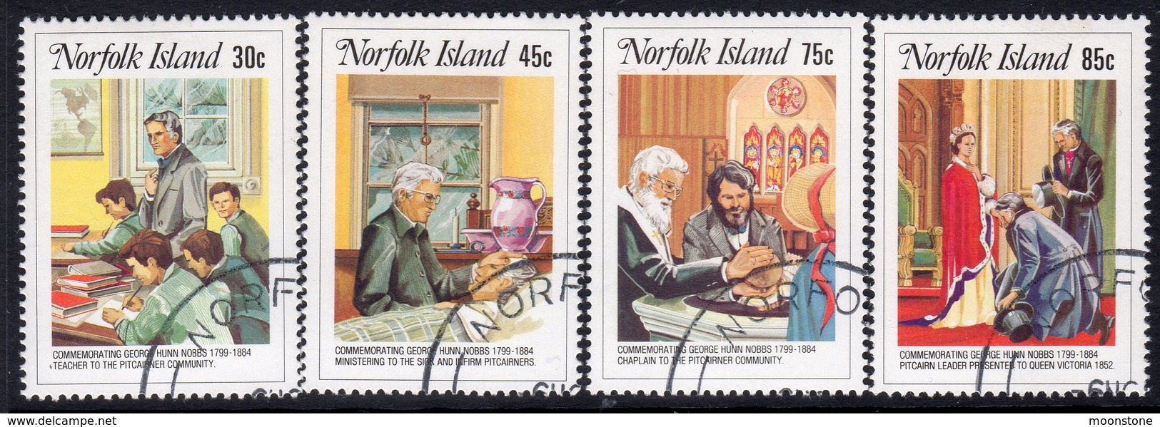 Norfolk Island 1984 Reverend Nobbs Death Centenary Set Of 4, Used, SG 352/5 (BP2) - Norfolk Island