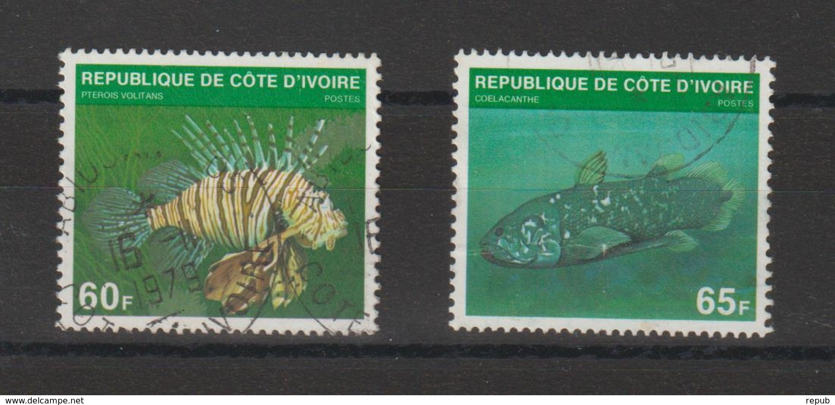 Cote D'Ivoire 1979 Poissons 510A-510B 2 Val Oblit. Used - Costa D'Avorio (1960-...)