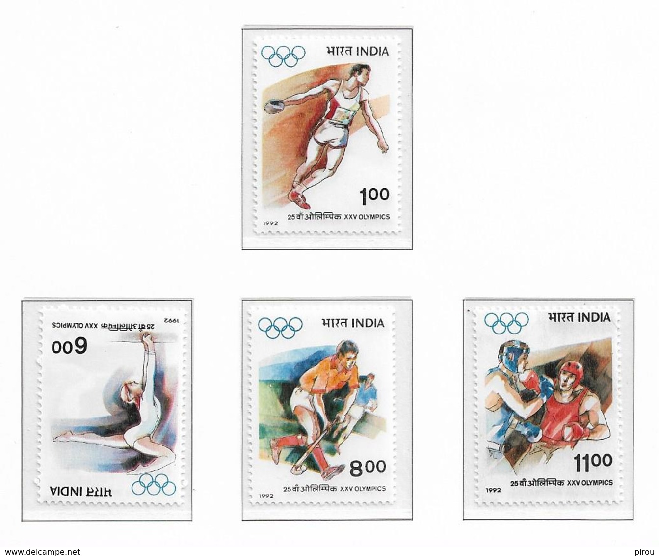 INDE 4 TIMBRES JEUX OLYMPIQUES DE BARCELONE 1992 - Summer 1992: Barcelona