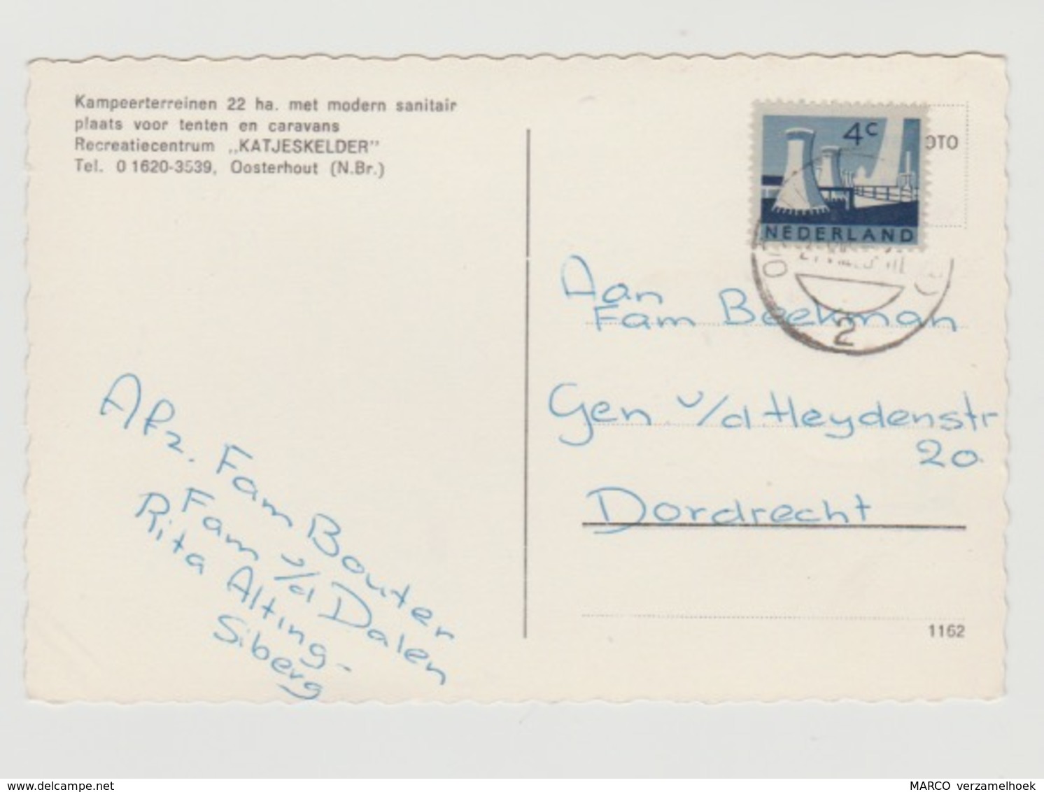 Postcard - Ansichtkaart Sint Janskerk-gemeentehuis Groeten Uit  Oosterhout (NL) 1962 - Oosterhout